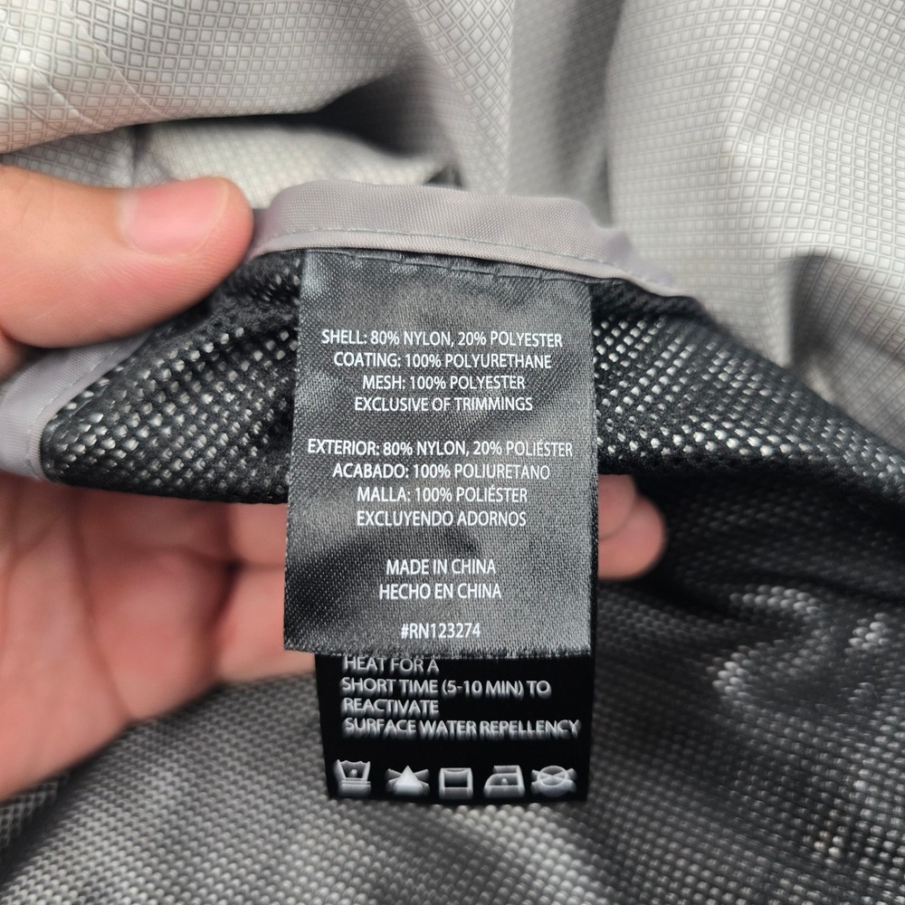 Paradox Windbreaker Jacket Mens XL Gray Full Zip Hoodie Water Resistant Outdoors - Picture 11 of 12